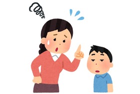 不安なお母さんの画像