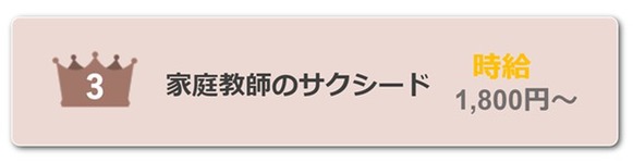家庭教師のサクシード　時給