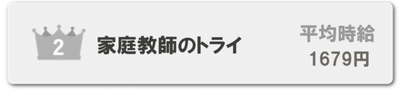 家庭教師のトライ　時給